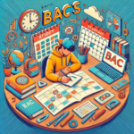 coaching scolaire Étudiant travaillant sur un plan de révision personnalisé avec des livres, un ordinateur portable et un calendrier.